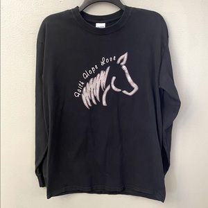 Rhinestone Horse Long Sleeve Tee